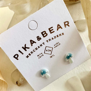 Agaric Porcelain Stud Earrings