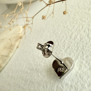 Heart Earrings in Silver