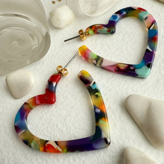 Wilson Heart Hoop Earrings