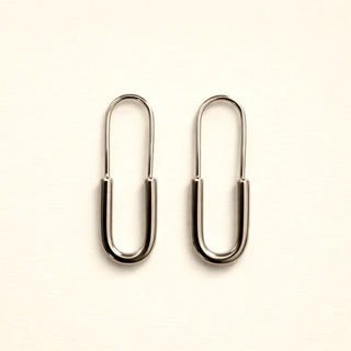 "Noa" Safety Pin Hoop Earrings - Gold & Silver