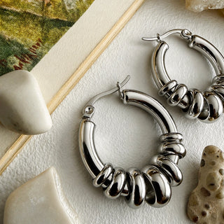 Tori Beaded Hoop Earrings