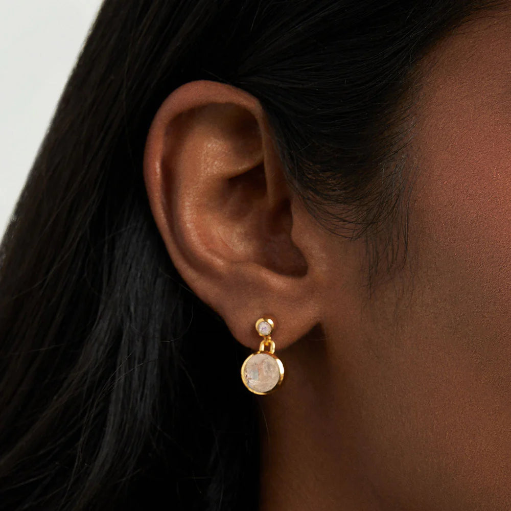 Signature Droplet Earrings- Moonstone