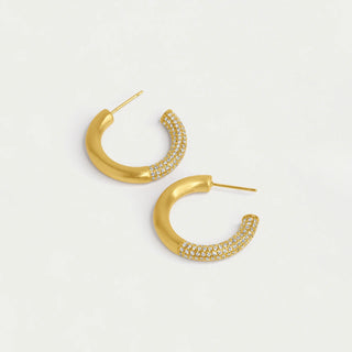 Signature Pavé Small Hoops