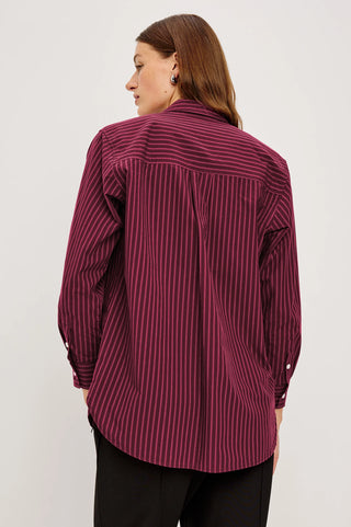 Elsa Shirt in Mulberry Stripe