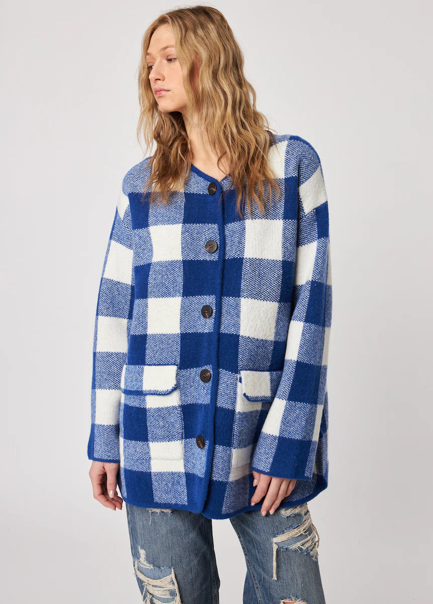 Jones Jacket in Blueberry Plaid
