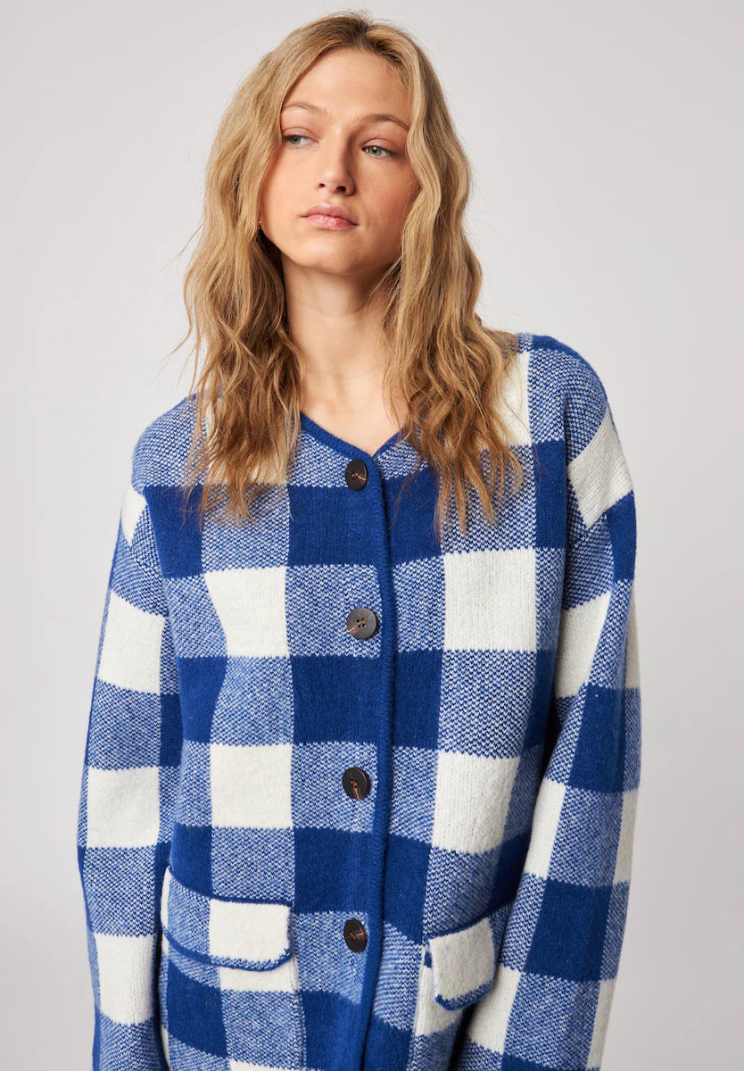 Jones Jacket in Blueberry Plaid