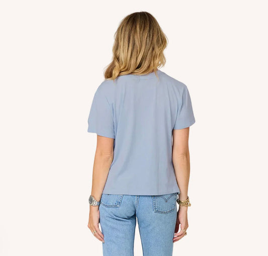 Suke Imperfect Heart Tee - French Blue-Latte