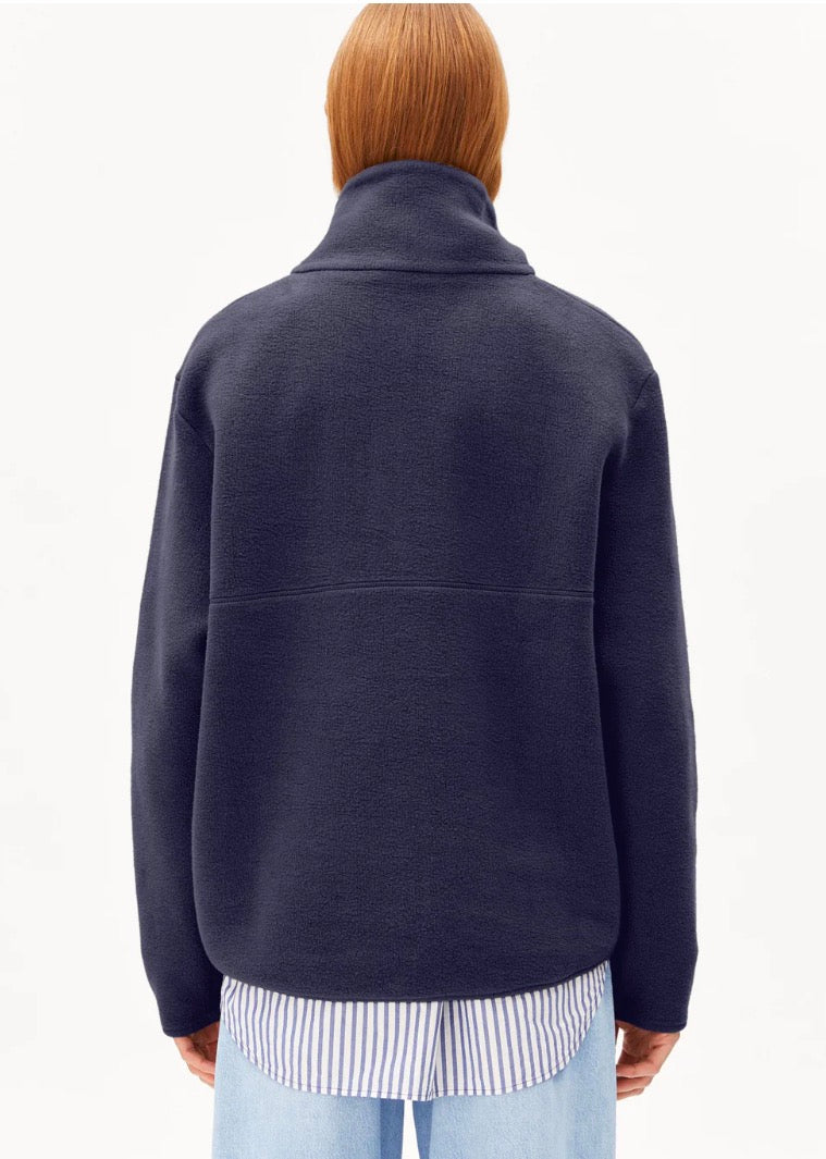 Haarleenaa Cotton Fleece Sweatshirt - Tinted Navy