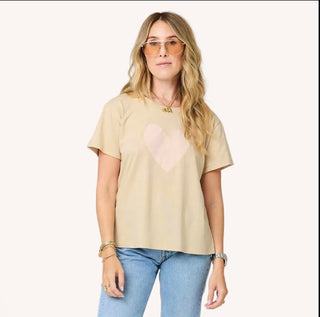 Suke Imperfect Heart Tee - Pink Latte