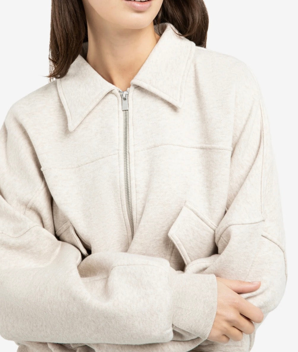 Sweat jacket with pockets