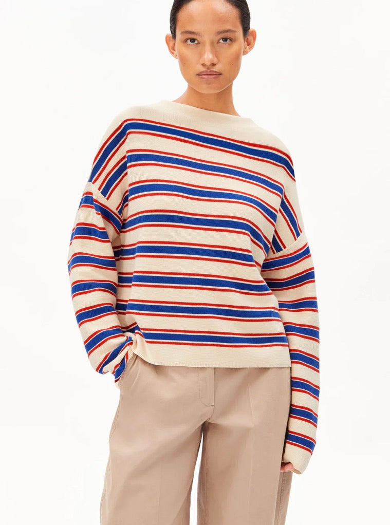 Merinaa stripes knit sweater