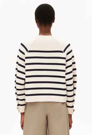 Placed Stripe Knit Cardigan