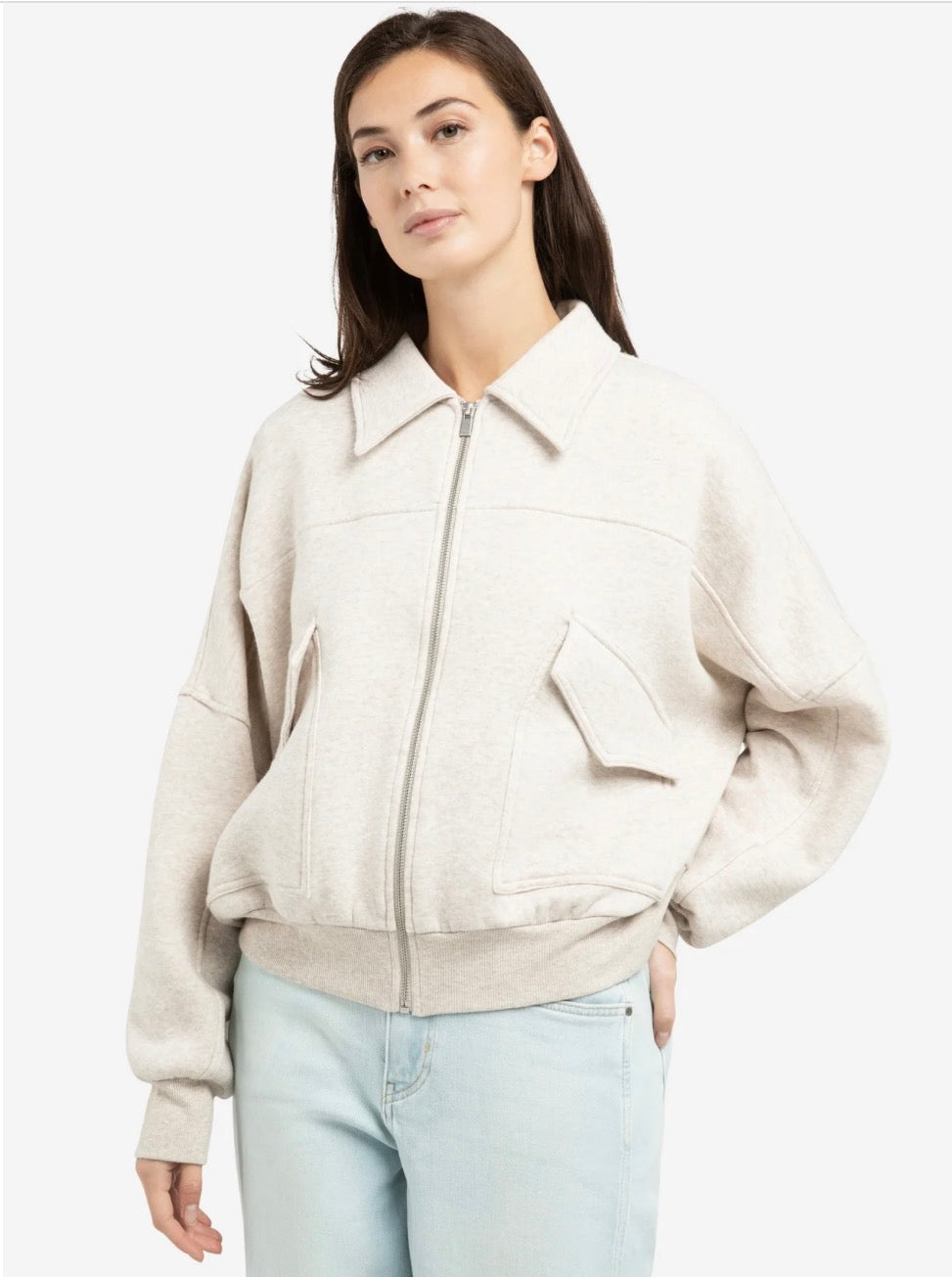 Sweat jacket with pockets