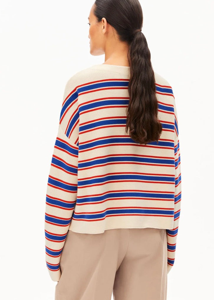 Merinaa stripes knit sweater