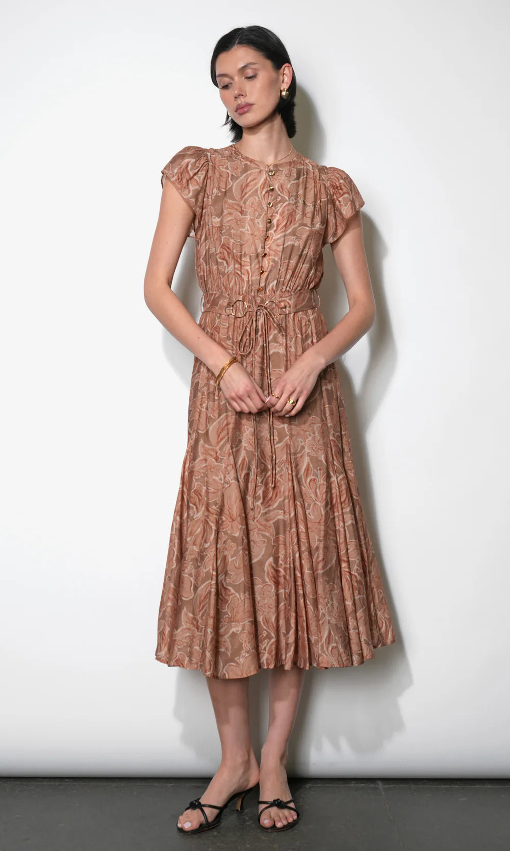 Grace Tie Belt Midi Dress