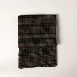 Love Hearts Scarf in Black