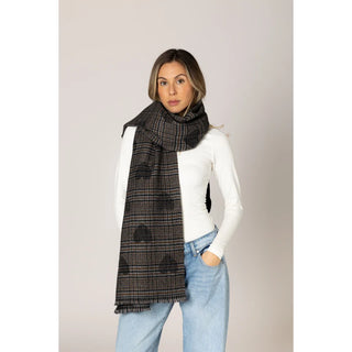 Love Hearts Scarf in Black