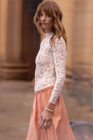 Juliette Lace Top - Vintage Cream