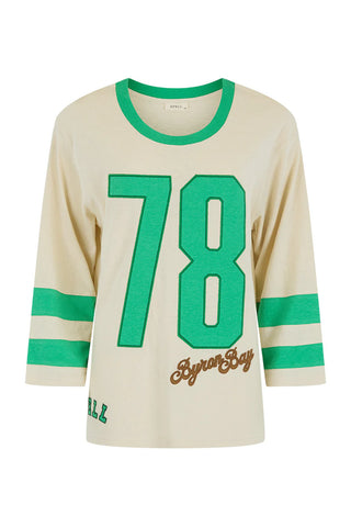 Homecoming Long Sleeve Biker Tee - Green Fields