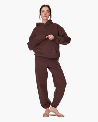CloudSoft Pullover Hoodie In  Chocolate Brown
