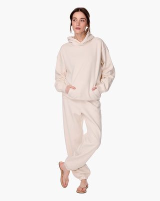 CloudSoft Pullover Hoodie In Bone