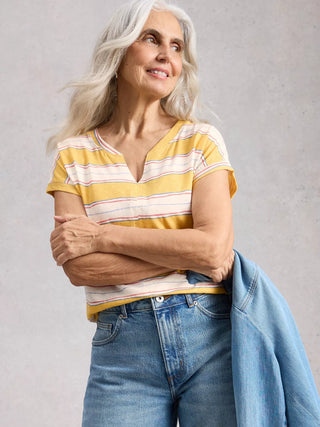 Nelly Notch Stripe Tee