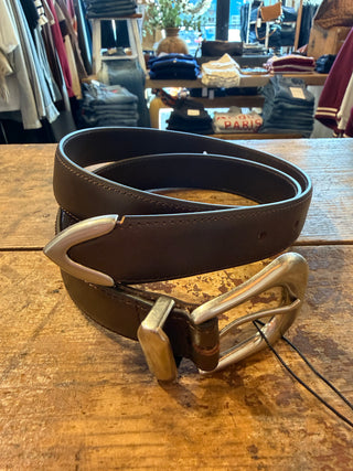 Aila Belt - Chocolate Brown/Silver Buckle