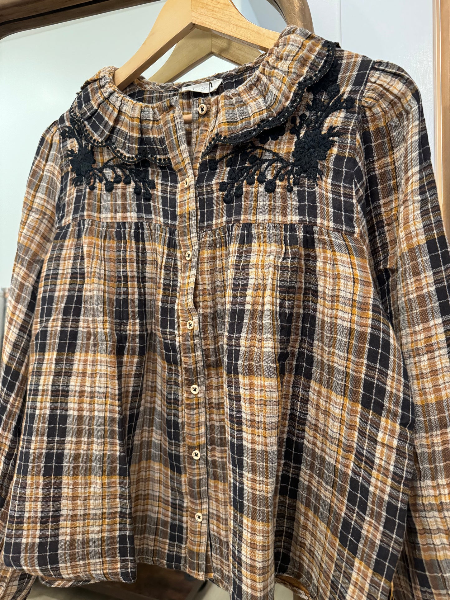 Dilouna Saffron Check Blouse