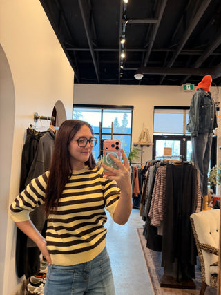 Madieiw Tee in Chamomile Stripe