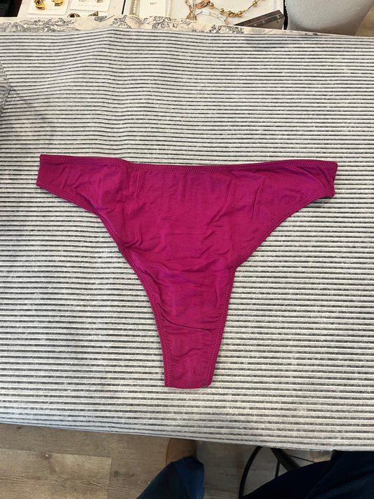High Rise Thong in Berry