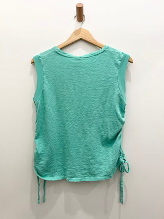 Cinch it Side Tie Crew in Spring Green