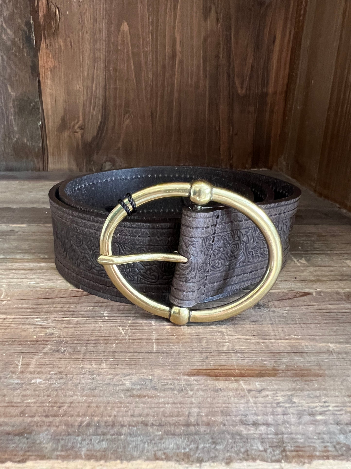 Leather Belt with Embossing