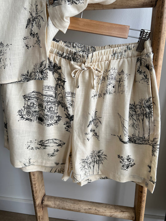 Printed Pull on Shorts