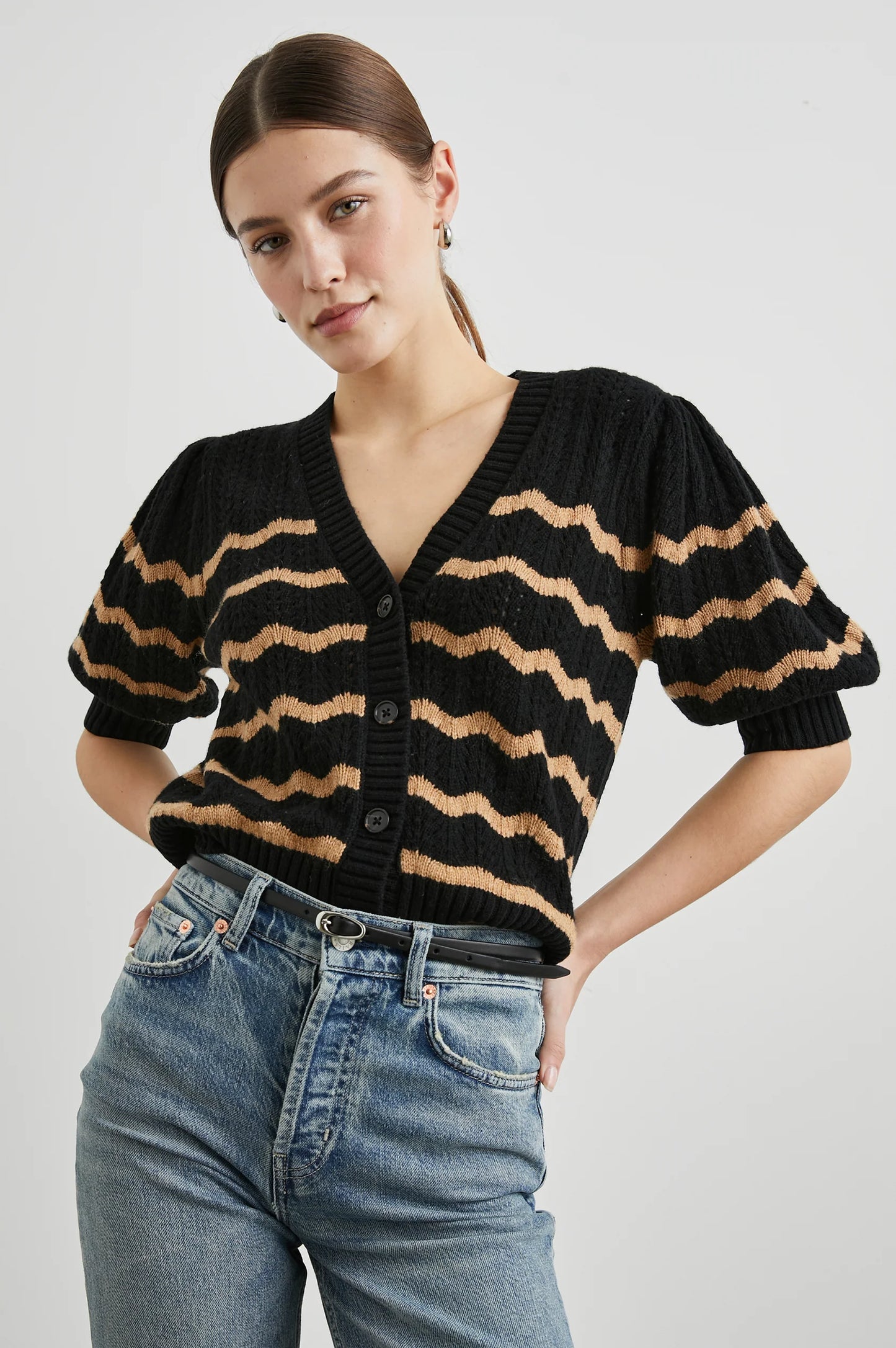 Isla - Black Camel Stripe