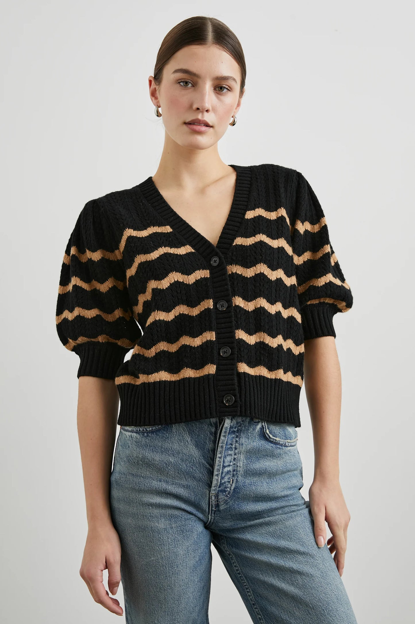 Isla - Black Camel Stripe