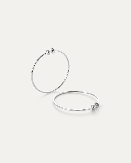 Icon Hoops - Medium Silver