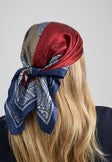 MSSIRI SILK SCARF - NAVY PAISLEY PRINT