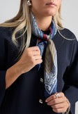 MSSIRI SILK SCARF - NAVY PAISLEY PRINT