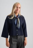 MSSIRI SILK SCARF - NAVY PAISLEY PRINT