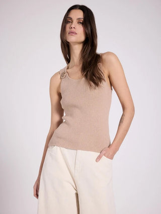 Tawny cotton cashmere tank top