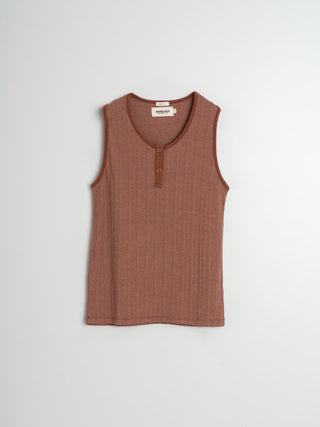 Knit Tank Top in Chocolate