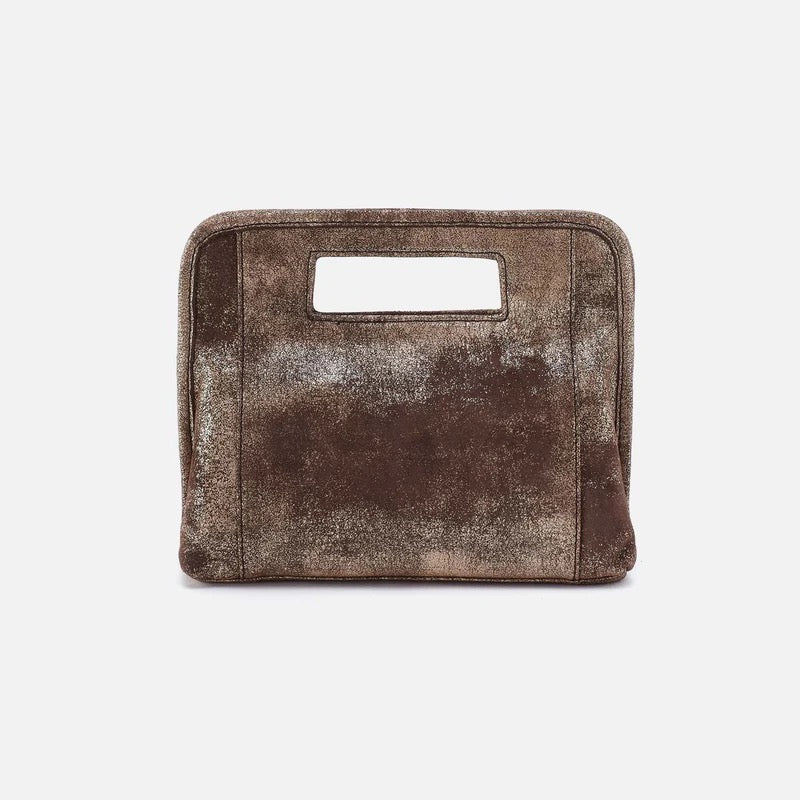 Ace Clutch in Metallic Leather