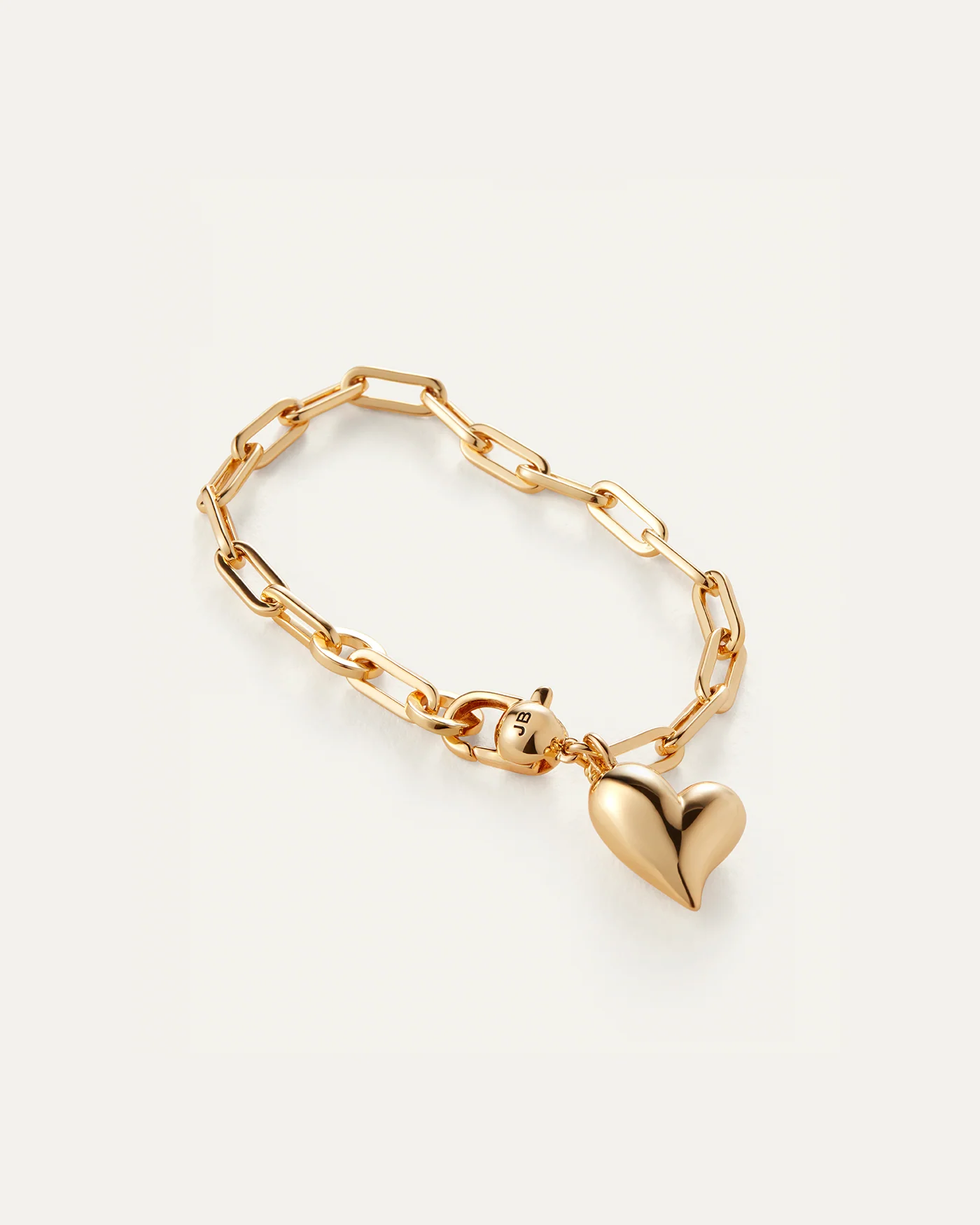 Puffy Heart Bracelet in Gold