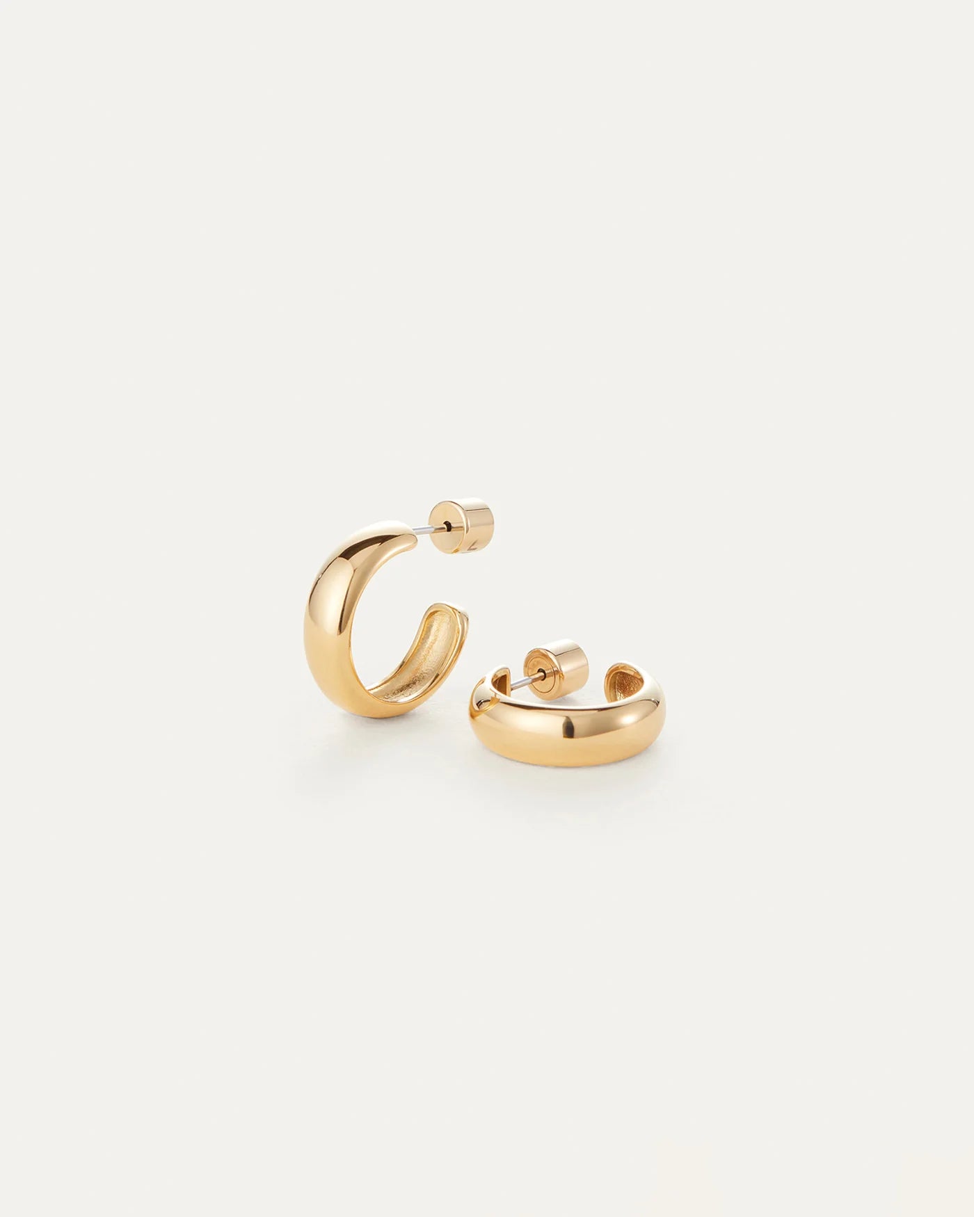 Staple Hoop Earrings - Small Gold
