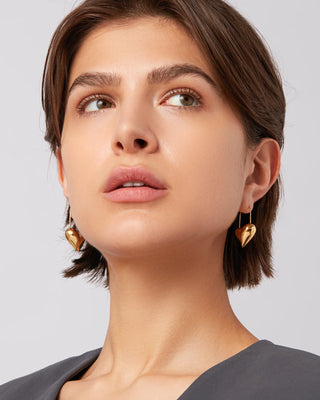Celeste Heart Earrings - Gold