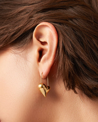 Celeste Heart Earrings - Gold