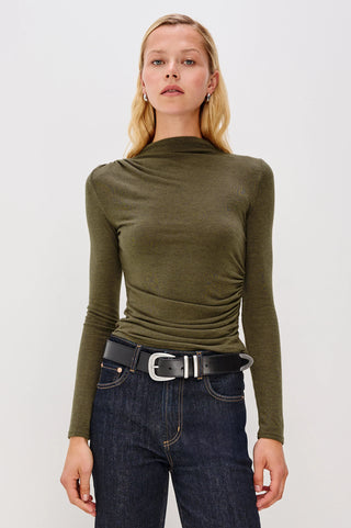 Joelle Top in Heather Olive