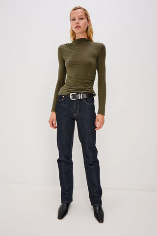 Joelle Top in Heather Olive