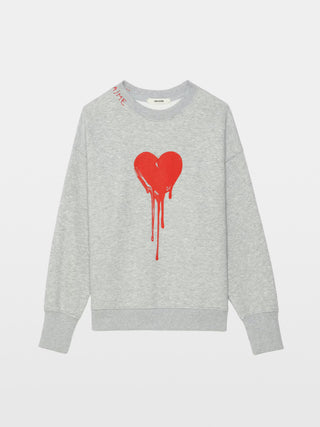Oscar Flowing Heart Cotton Sweatshirt