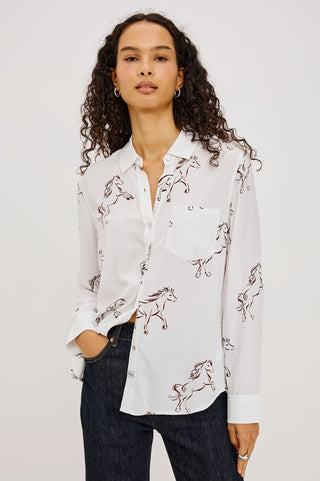 Kathryn Shirt in Brown Stallion